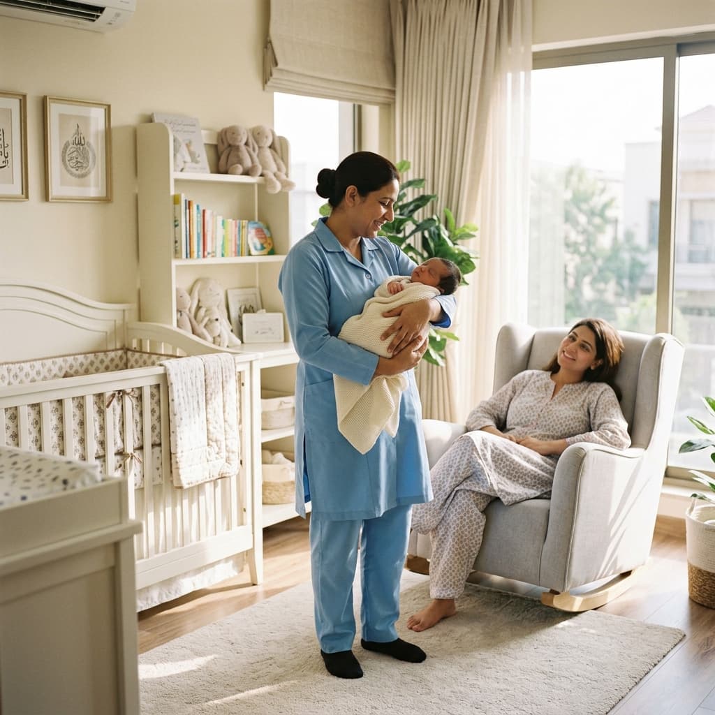 Hiring a Verified Newborn Nanny in DHA as a Traditional Baby Nurse Alternative