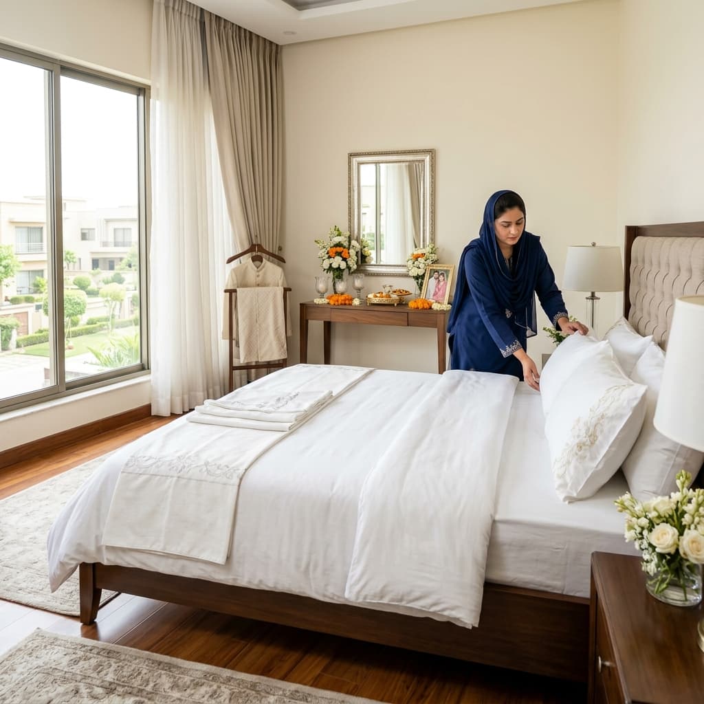 Pre-Wedding Home Deep Cleaning & Guest Room Prep in DHA
