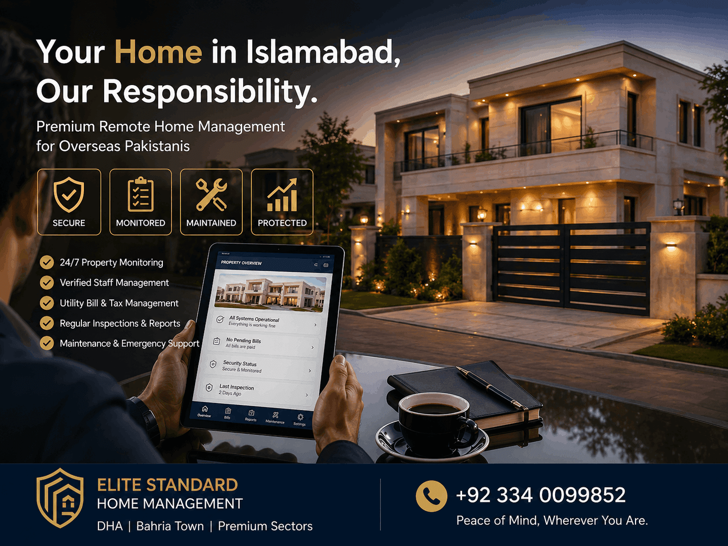 Overseas Pakistani Home Management Guide: Maintain Your Islamabad Villa Remotely