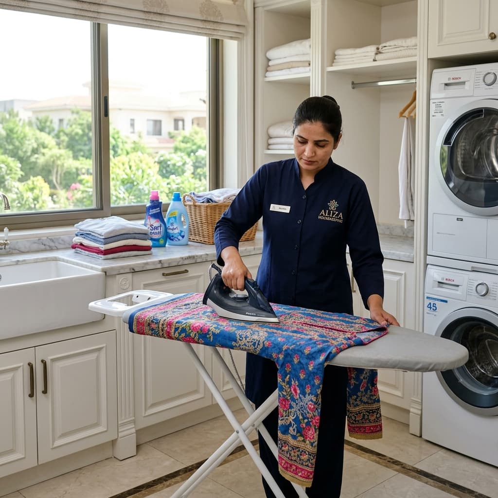 Specialized Ironing and Laundry Maid Services in Gulberg Greens